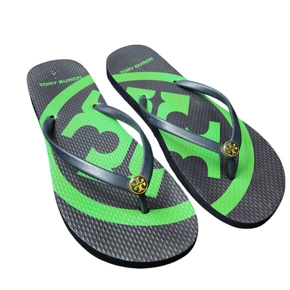 Tory Burch Emory Flip Flops Size 9 - Picture 1 of 4